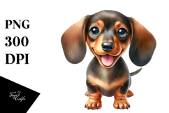 Watercolor Baby Dachshund, High-Res PNG Product Image 1