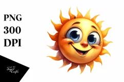 Funny Sun Portrait, High-Res PNG Product Image 1