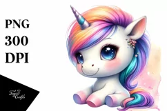 Cool Baby Unicorn Haircut Clipart Product Image 3