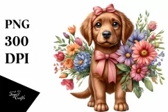 Chesapeake Bay Retriever Big Eyes Bow Clipart Product Image 3