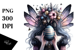 Gothic Fairy with Easter Egg PNG Product Image 1