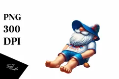 Beach Gnome Azzure Accents Sublimation Clipart Product Image 3