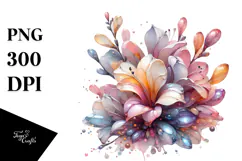 Pastel Freesia Art, Transparent PNG Product Image 1
