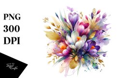 Colorfull Crocus Splash | Sublimation Clipart Product Image 1