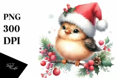 Watercolor Baby Bird for Christmas Product Image 3
