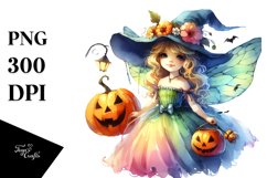 Vibrant Halloween Fairy Clipart Product Image 3