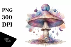 Pastel Mystical Mushroom, Transparent PNG Product Image 3