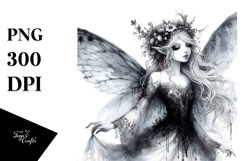Gothic Watercolor Fairy PNG Product Image 1