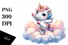 Dancing Baby Unicorn | Sublimation | Clipart Product Image 1