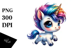 Cute Dancing Baby Unicorn PNG Product Image 1