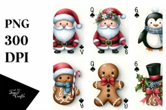 Watercolor Cute Playing Cards PNG Product Image 3