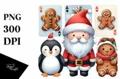 Watercolor Cute Playing Cards PNG Product Image 3