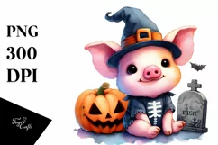 Cute Baby Pig Halloween | Sublimation | Clipart Product Image 3