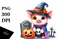Cute Baby Pig Halloween | Sublimation | Clipart Product Image 3