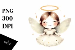 Simple Retro Smiling Fairy PNG Product Image 3