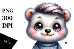 Energetic Baby Bear, High-Res PNG Product Image 1