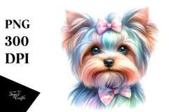 Cute Pastel Yorkshire Terrier Clipart Product Image 1