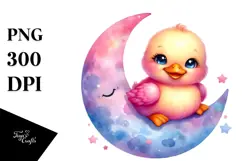 Smiling Cute Baby Duck PNG Product Image 1