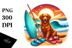 Chesapeake Bay Retriever in Sand | Sublimation | Clipart Product Image 1