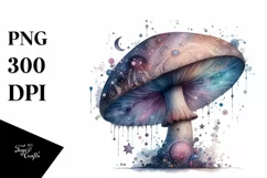 Pastel Glossy Mystical Mushroom PNG Product Image 3