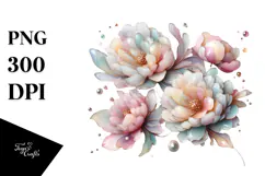 Glossy Peonies made of PNG Product Image 1