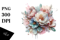 Glossy Peonies made of PNG Product Image 1