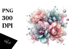 Glossy Peonies made of PNG Product Image 1