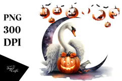 Swan for Halloween, PNG Product Image 1