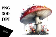 Detailed Mystical Magical Mushroom PNG Product Image 3