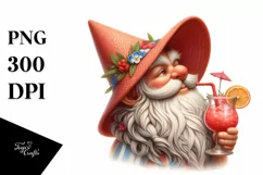 Detailed Gnome Beach Wear | Sublimation Clipart Product Image 3