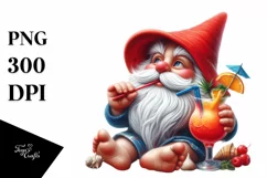 Detailed Gnome Beach Wear | Sublimation Clipart Product Image 1