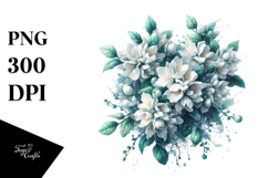 Abstract Glossy Jasmine Made of Material PNG Product Image 1