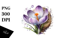 Shiny Crocus Metallic Wood | Sublimation | Clipart Product Image 3