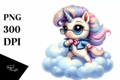 Cute Baby Unicorn Posing as a Dancer | Clipart Product Image 1