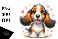 Cute Basset Hound with Crazy Furr Product Image 1