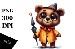 Watercolor Bear Caricature-like Product Image 1