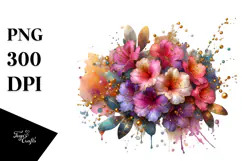 Shiny Rhododendron Abstract, Transparent PNG Product Image 1