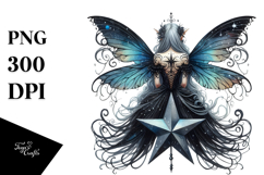 Gothic Fairy on a Star, Creative View from Back Product Image 1