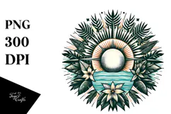 Vintage Tropical Sun, Sunglasses PNG Product Image 1