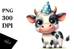 Shy Cow Party Hat Goofy Smile Product Image 1
