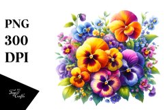 Colorful Buquet Pansy Product Image 3