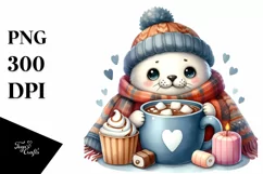 Little Seal Hot Cocoa PNG Product Image 1