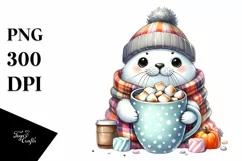 Little Seal Hot Cocoa PNG Product Image 1