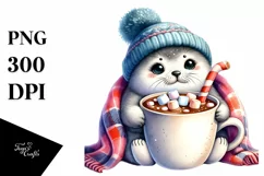 Little Seal Hot Cocoa PNG Product Image 3
