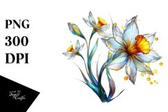 Abstract Shiny Narcissus Clipart Product Image 3