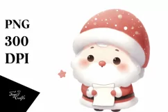 Cute Santa Digital Painting, Transparent PNG Product Image 3