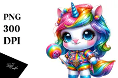 Cute Baby Unicorn PNG Product Image 1