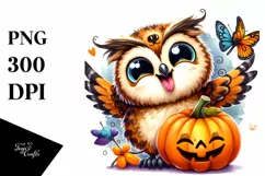 Whimsical Owl Pumpkin Tongue | Sublimation | Clipart Product Image 1