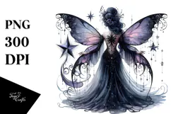 Gothic Fairy on Star PNG Product Image 1