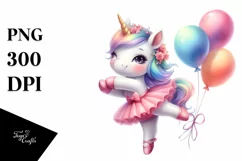 Cute Baby Unicorn Dancer | Sublimation Clipart Product Image 1